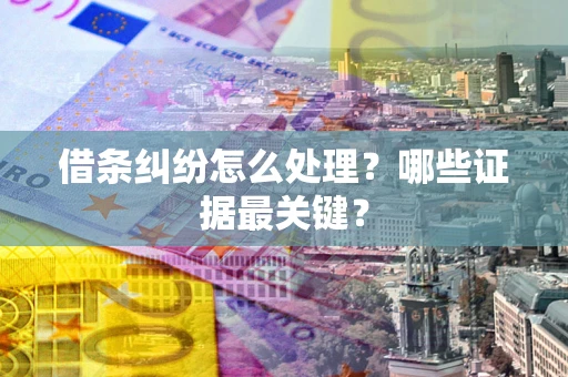 北京借条纠纷怎么处理？哪些证据最关键？