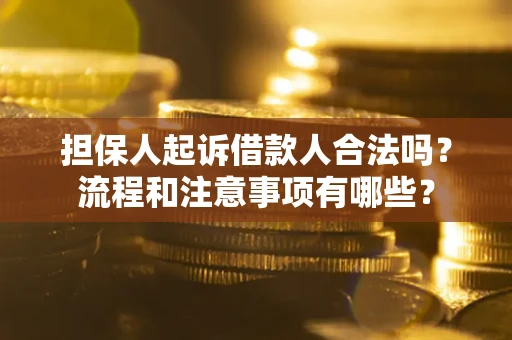北京担保人起诉借款人合法吗？流程和注意事项有哪些？
