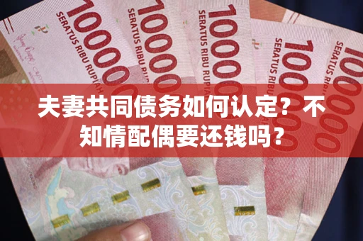 北京夫妻共同债务如何认定？不知情配偶要还钱吗？