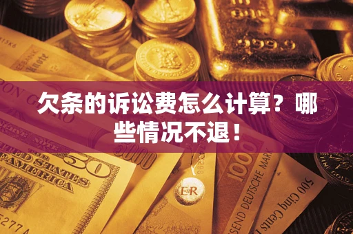 北京欠条的诉讼费怎么计算？哪些情况不退！
