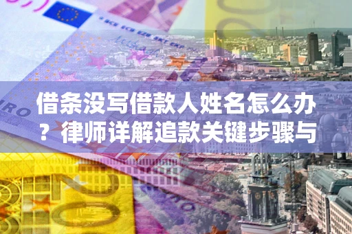 北京借条没写借款人姓名怎么办？律师详解追款关键步骤与证据链构建