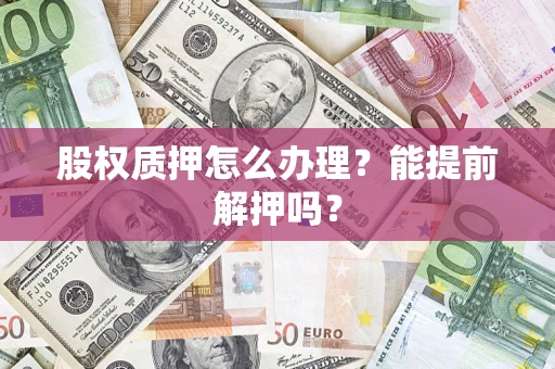 北京股权质押怎么办理？能提前解押吗？