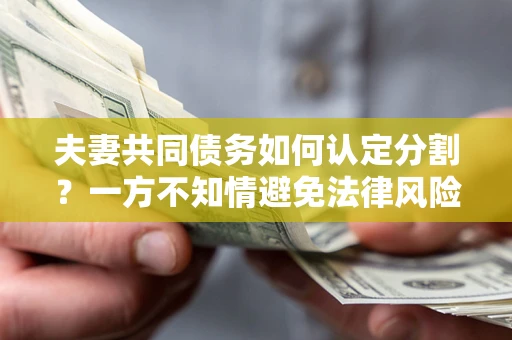 北京夫妻共同债务如何认定分割？一方不知情避免法律风险必看！